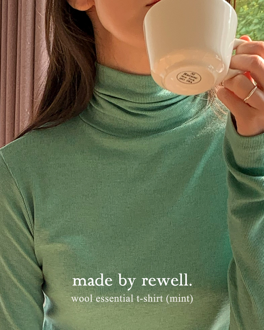 [made by rewell] wool essential t-shirt (mint)