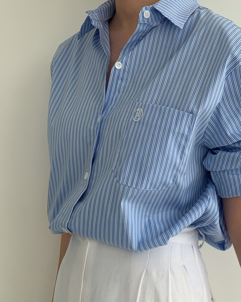 [made by rewell] stripe shirt